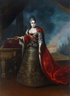 Portrait of Empress Catherine I, 1724. Creator: Unknown