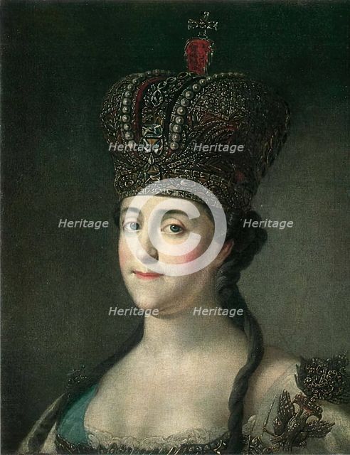 Portrait of Empress Catherine II, 1795. Creator: Stefano Torelli.