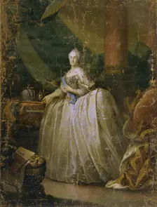 Portrait of Empress Catherine II (1729-1796), 1765. Artist: Buchholz, Heinrich (1735-1780)