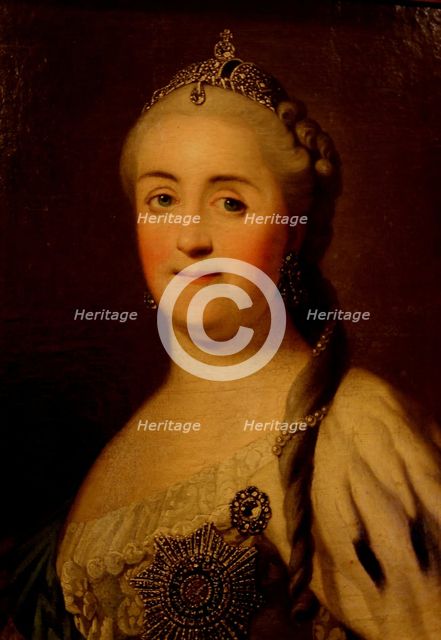 Portrait of Empress Catherine II (1729-1796), 1770s. Artist: Buchholz, Heinrich (1735-1780)
