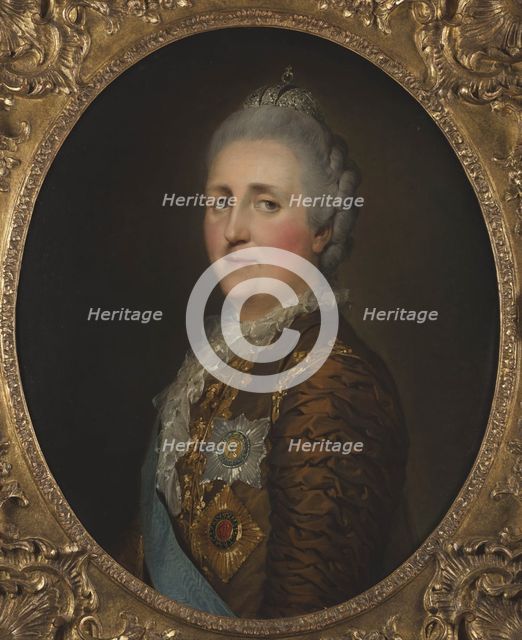 Portrait of Empress Catherine II (1729-1796), 1773. Creator: Pierre Etienne Falconet.