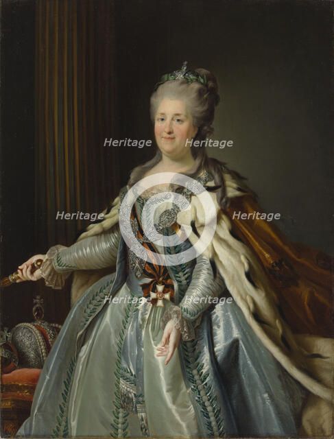Portrait of Empress Catherine II (1729-1796), 1782-1783. Creator: Albertrandi, Antoni (1732-1795).