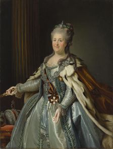 Portrait of Empress Catherine II (1729-1796), 1782-1783. Creator: Albertrandi, Antoni (1732-1795)