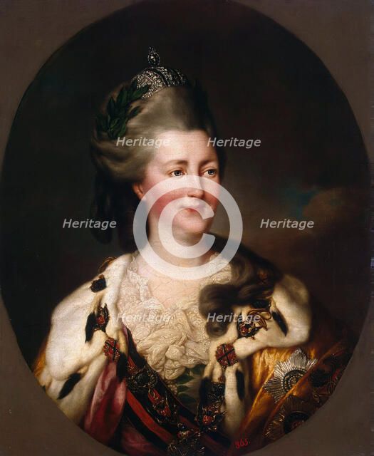 Portrait of Empress Catherine II', (1729-1796), 1782.  Creator: Brompton, Richard (1734-1783).