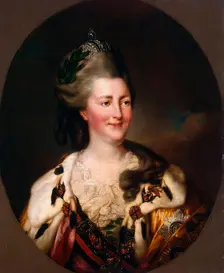 Portrait of Empress Catherine II (1729-1796), 1782. Creator: Brompton, Richard (1734-1783)