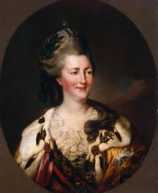 Portrait of Empress Catherine II (1729-1796), 1782. Creator: Brompton, Richard (1734-1783)