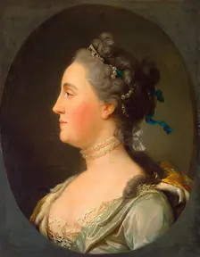 Portrait of Empress Catherine II (1729-1796), before 1762. Creator: Erichsen, Vigilius (1722-1782)