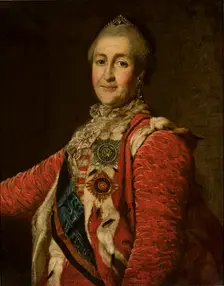 Portrait of Empress Catherine II (1729-1796), c1782. Creator: Anonymous