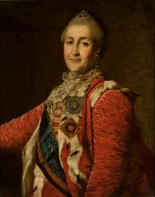 Portrait of Empress Catherine II (1729-1796), c1782. Creator: Anonymous