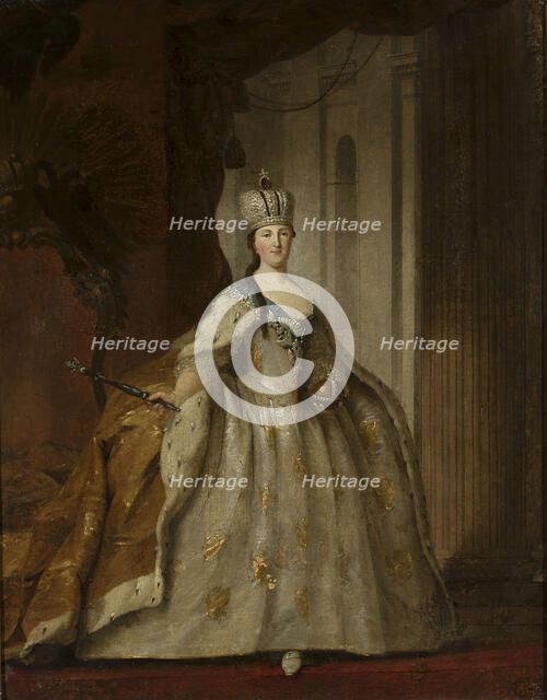 Portrait of Empress Catherine II (1729-1796). Creator: Argunov, Ivan Petrovich (1729-1802).