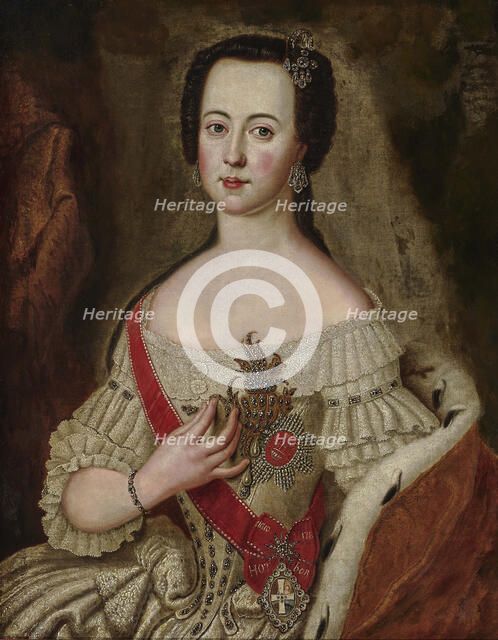 Portrait of Empress Catherine II (1729-1796). Creator: Lisiewska, Anna Rosina (1713-1783).