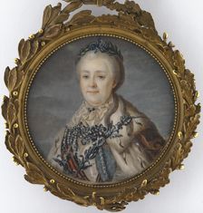 Portrait of Empress Catherine II (1729-1796). Creator: Roslin, Alexander (1718-1793)