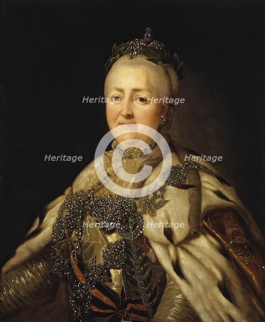 Portrait of Empress Catherine the Great, 1775. Creator: Unknown.