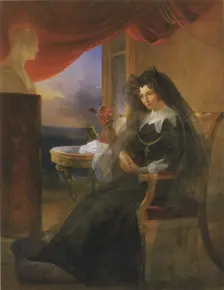 Portrait of Empress Dowager Yelizaveta Alekseevna, 1831. Creator: Pyotr Basin