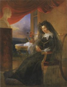 Portrait of Empress Dowager Yelizaveta Alekseevna, 1831. Creator: Pyotr Basin