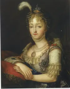 Portrait of Empress Elizabeth Alexeyevna, 1805. Creator: Unknown