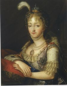 Portrait of Empress Elizabeth Alexeyevna, 1805. Creator: Unknown