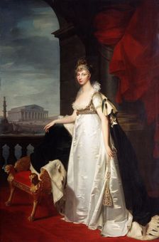 Portrait of Empress Elizabeth Alexeievna 1805. Artist: Jean Laurent Monnier