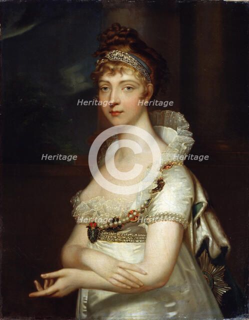 'Portrait of Empress Elizabeth Alexeievna', late 18th or early 19th century. Artist: Jean Laurent Monnier