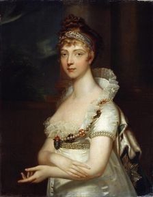 Portrait of Empress Elizabeth Alexeievna late 18th or early 19th century. Artist: Jean Laurent Monnier