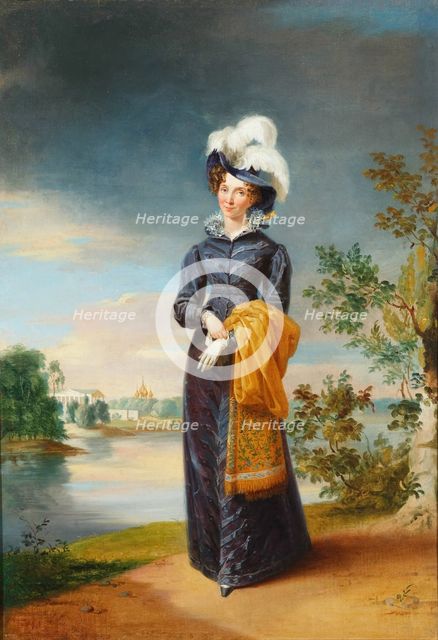 Portrait of Empress Elizabeth Alexeievna, Princess Louise of Baden (1779-1826), 1820.
