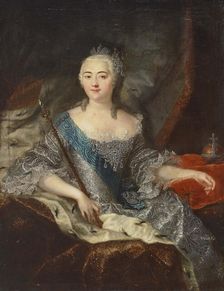 Portrait of Empress Elizabeth of Russia (1709-1762), 1740s. Creator: Grooth, Georg-Christoph (1716-1749)