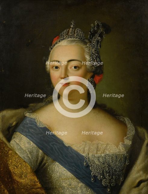 Portrait of Empress Elizabeth of Russia (1709-1762). Creator: Anonymous.