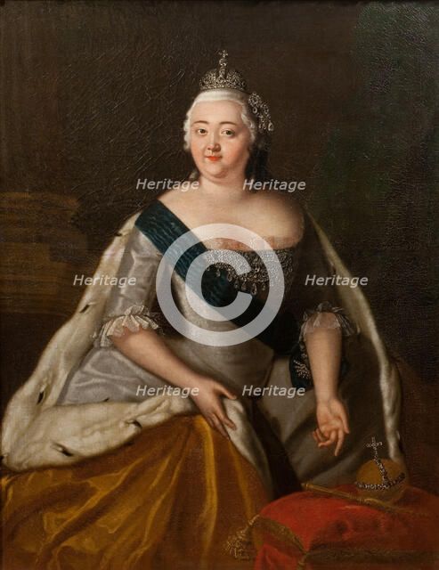 Portrait of Empress Elizabeth of Russia (1709-1762), Mid of the 18th cen..