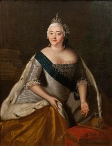 Portrait of Empress Elizabeth of Russia (1709-1762), Mid of the 18th cen.