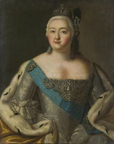 Portrait of Empress Elizabeth Petrovna, 1750. Creator: Unknown