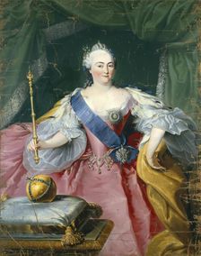 Portrait of Empress Elizabeth Petrovna, 1755. Creator: Georg Kaspar Prenner