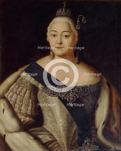 Portrait of Empress Elisabeth (1709-1762), Second Half of the 18th cen.. Artist: Anonymous  
