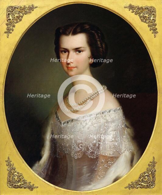 Portrait of Empress Elisabeth of Austria. Creator: Einsle, Anton (1801-1871).