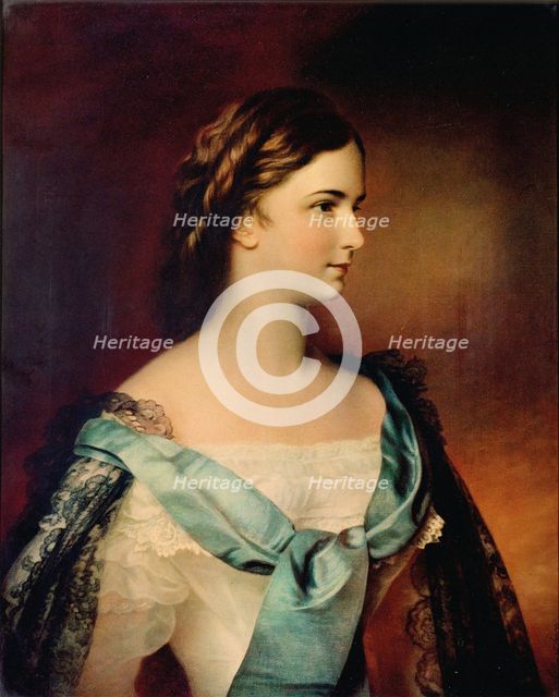 Portrait of Empress Elisabeth of Austria. Creator: Schrotzberg, Franz (1811-1889).