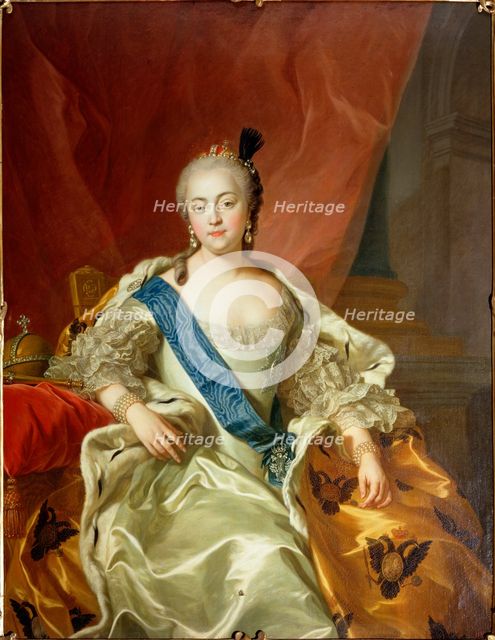 'Portrait of Empress Elisabeth Petrovna', 1760. Artist: Carle van Loo