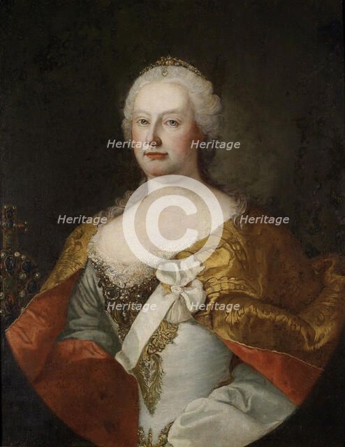Portrait of Empress Maria Theresia of Austria (1717-1780), 1750s. Artist: Meytens, Martin van, the Younger (1695-1770)
