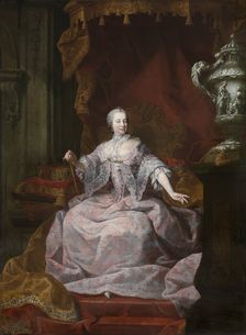 Portrait of Empress Maria Theresia of Austria (1717-1780), 1750s. Artist: Visch, Matthias de (1702-1765)