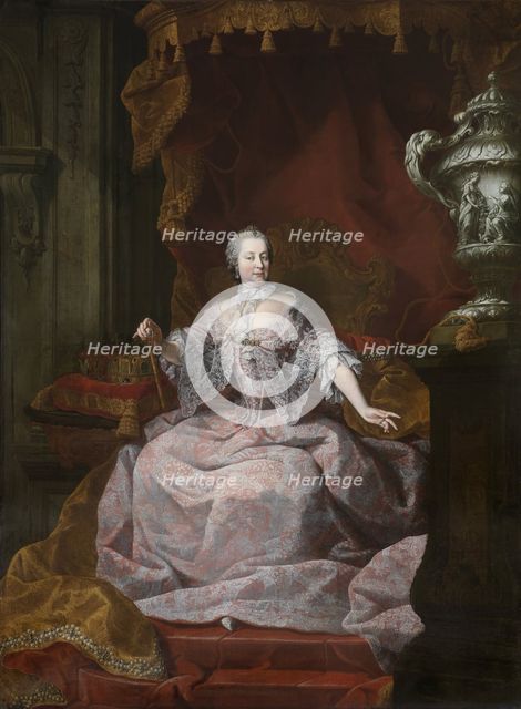 Portrait of Empress Maria Theresia of Austria (1717-1780), 1750s. Artist: Visch, Matthias de (1702-1765)