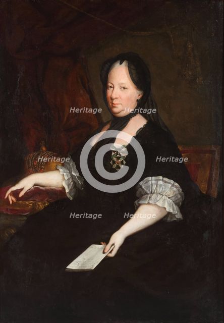 Portrait of Empress Maria Theresia of Austria (1717-1780) as a widow, 1772. Artist: Maron, Anton von (1733-1808)