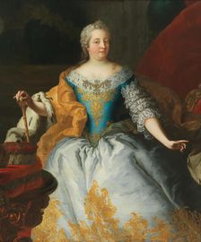 Portrait of Empress Maria Theresia, Queen of Hungary and Bohemia, with the Bohemian crown. Creator: Mijtens (Meytens), Martin van, the Younger (1695-1770)