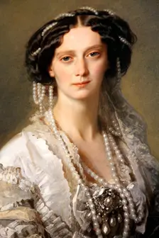 Portrait of Empress Maria Alexandrovna 1857. Artist: Franz Xaver Winterhalter