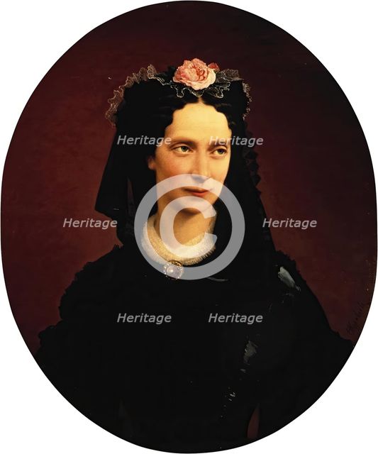 Portrait of Empress Maria Alexandrovna, 1864. Creator: Firs Sergeevich Zhuravlev.