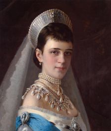 Portrait of Empress Maria Feodorovna, 1880s. Creator: Ivan Kramskoy