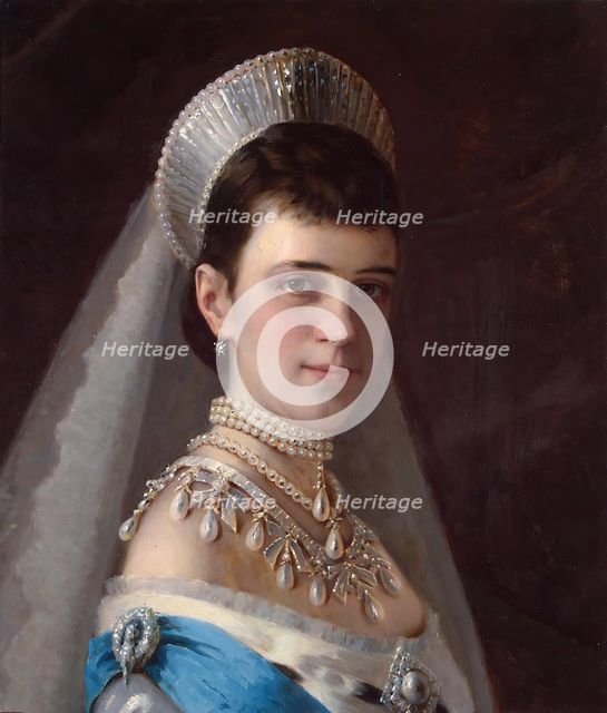 Portrait of Empress Maria Feodorovna, 1880s. Creator: Ivan Kramskoy.