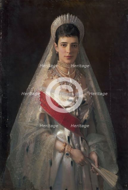Portrait of Empress Maria Feodorovna, 1881. Creator: Ivan Kramskoy.