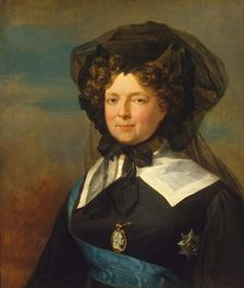Portrait of Empress Maria Feodorovna in Mourning, 1825. Creator: George Dawe