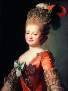 Portrait of Empress Maria Feodorovna late 18th or early 19th century. Artist: Anon