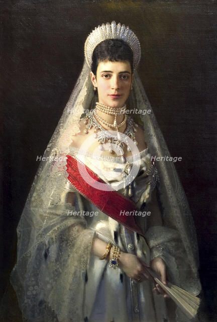 'Portrait of Empress Maria Feodorovna, Princess Dagmar of Denmark', (1847-1928). Artist: Ivan Kramskoy