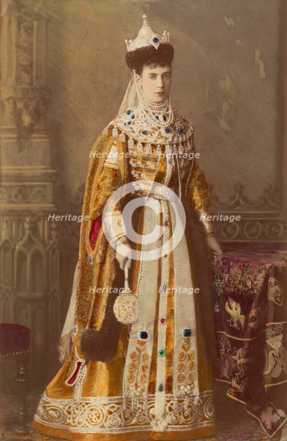 Portrait of Empress Maria Fyodorovna, Princess Dagmar of Denmark (1847-1928), 1883.