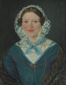 Portrait of Engel Marie Delphin, b. Lange, 1844. Creator: Matthias Stoltenberg